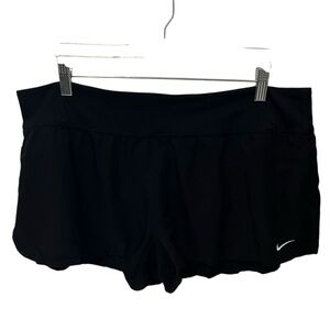 Nike Athletic Running Lined Black Shorts Women's Size XL Preowned